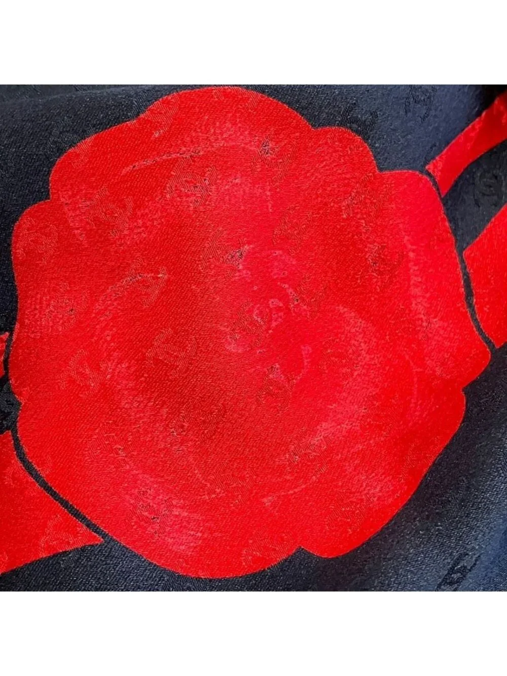 Chanel Camellia Scarf Silk